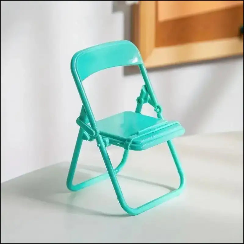 4pcs Cute Mini Chair Phone Stand – Creative Desktop Mobile Holder Foldable Lazy Drama for Decorative Ornaments