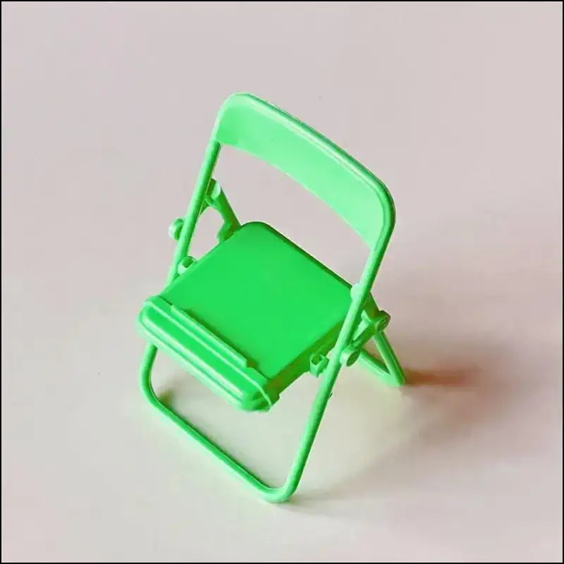 4pcs Cute Mini Chair Phone Stand – Creative Desktop Mobile Holder Foldable Lazy Drama for Decorative Ornaments
