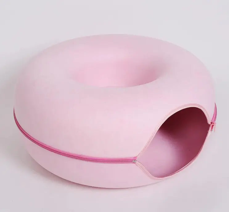 Round Woolen Cat Nest & Tunnel