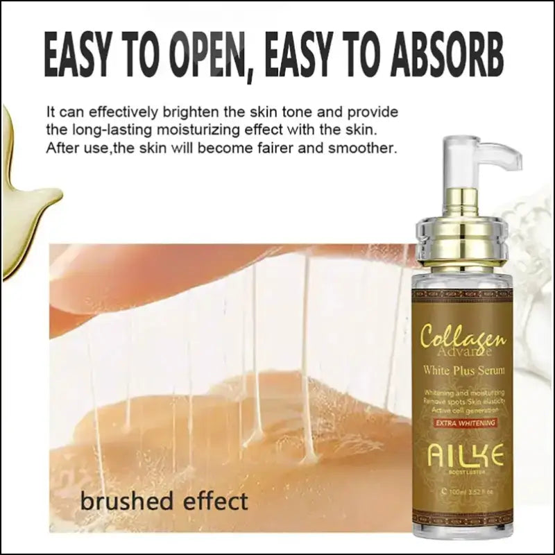 AILKE Skin Whitening Face Serum with Organic Collagen - Spot Reduction Moisturizing Lightening and Even Tone Body