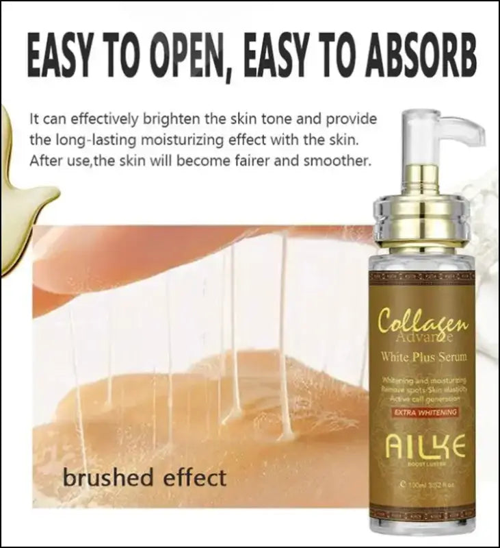 AILKE Skin Whitening Face Serum with Organic Collagen - Spot Reduction Moisturizing Lightening and Even Tone Body