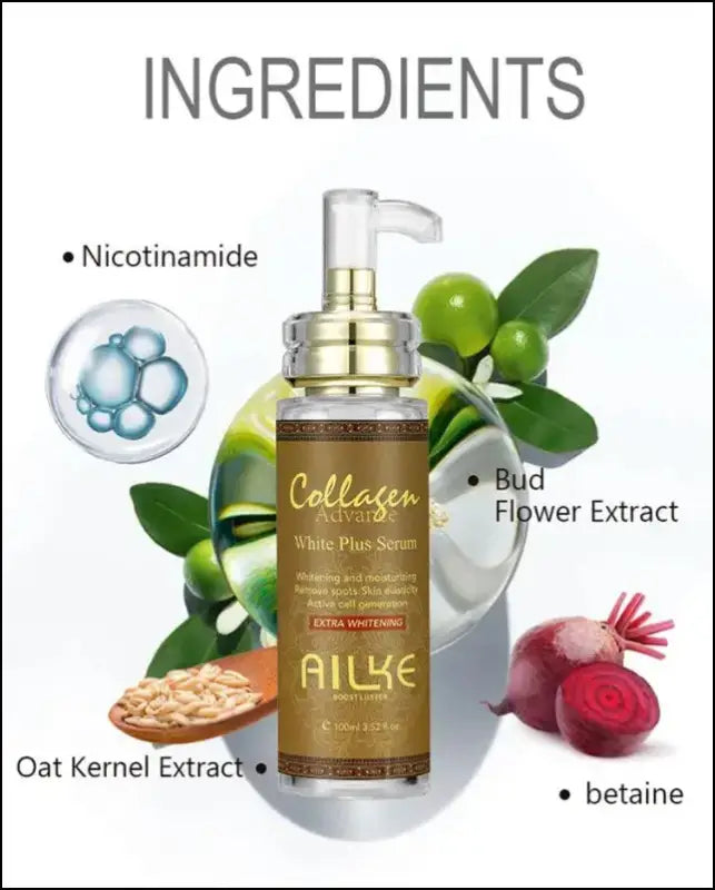 AILKE Skin Whitening Face Serum with Organic Collagen - Spot Reduction Moisturizing Lightening and Even Tone Body