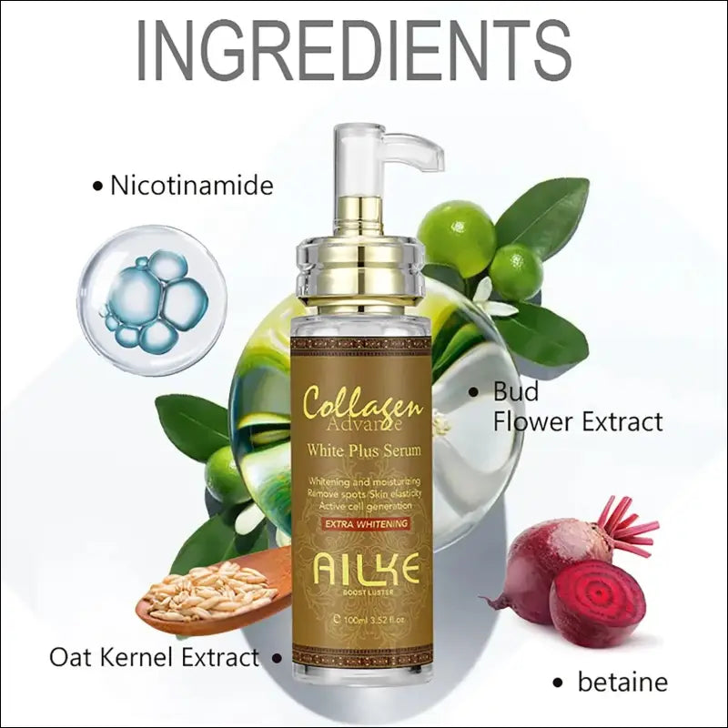 AILKE Skin Whitening Face Serum with Organic Collagen - Spot Reduction Moisturizing Lightening and Even Tone Body