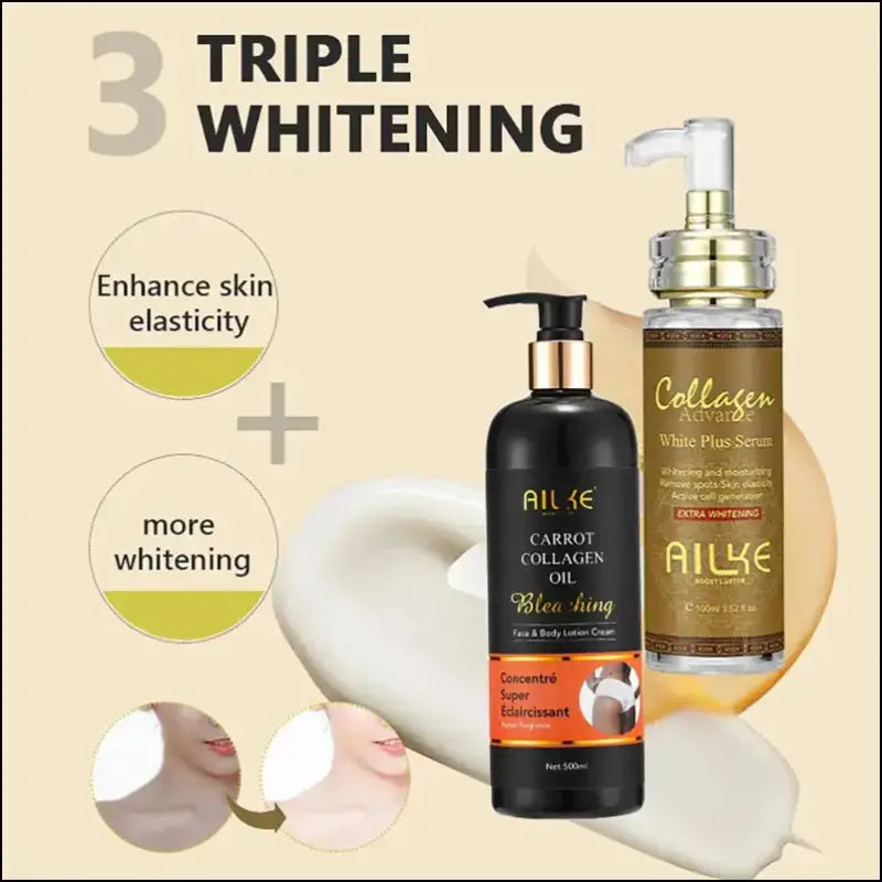 AILKE Skin Whitening Face Serum with Organic Collagen - Spot Reduction Moisturizing Lightening and Even Tone Body