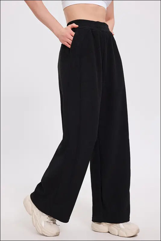 Basic Bae Elastic Waist Wide Leg Pants