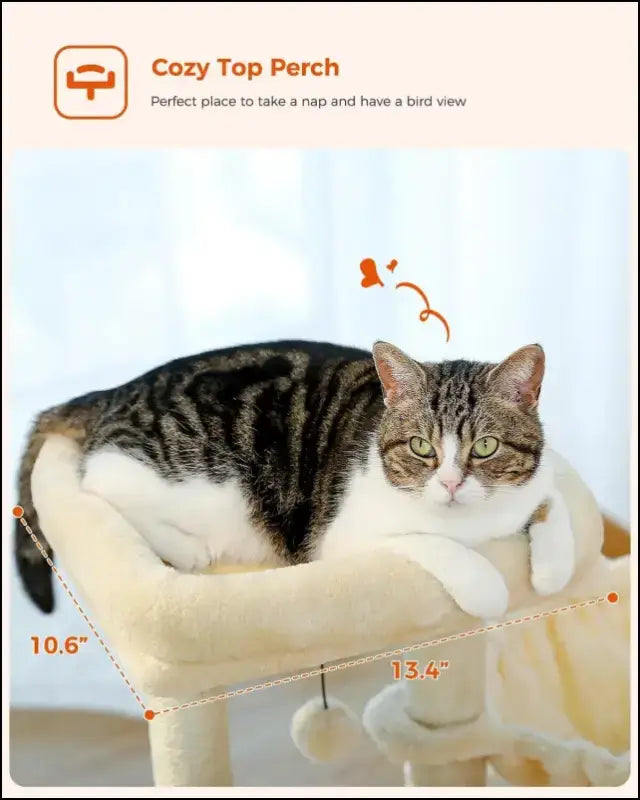 Cat Tree Tower for Indoor Cats with Scratching Posts Big Hammock & Removable Perch – 2 Styles Grey Activity - tree