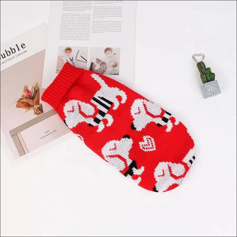 Cute Cat Sweater Costume - Winter Warm Pet Clothes for Cats Sphynx Pullover Cozy Apparel Gatos & Mascotas