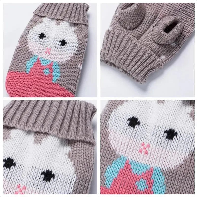 Cute Cat Sweater Costume - Winter Warm Pet Clothes for Cats Sphynx Pullover Cozy Apparel Gatos & Mascotas