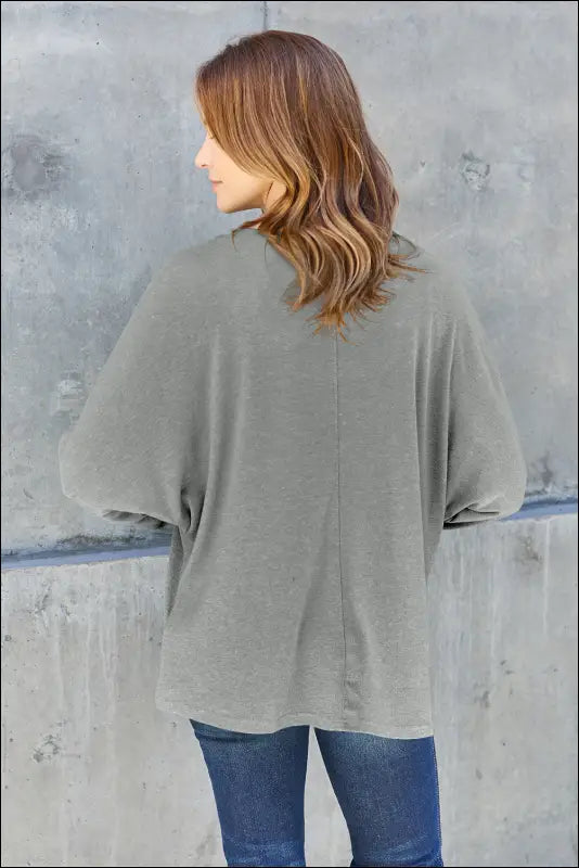 Double Take Full Size Round Neck Long Sleeve T-Shirt