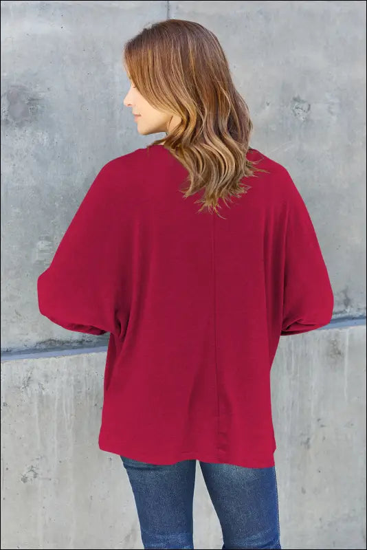 Double Take Full Size Round Neck Long Sleeve T-Shirt