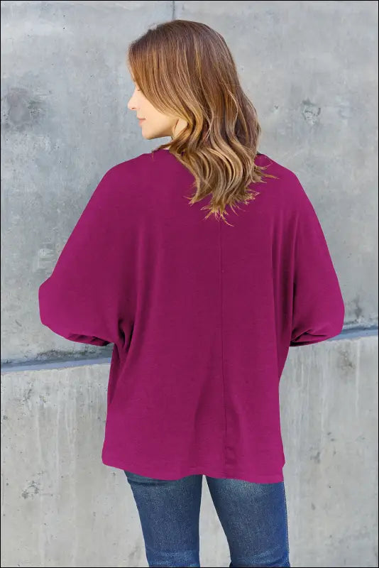 Double Take Full Size Round Neck Long Sleeve T-Shirt