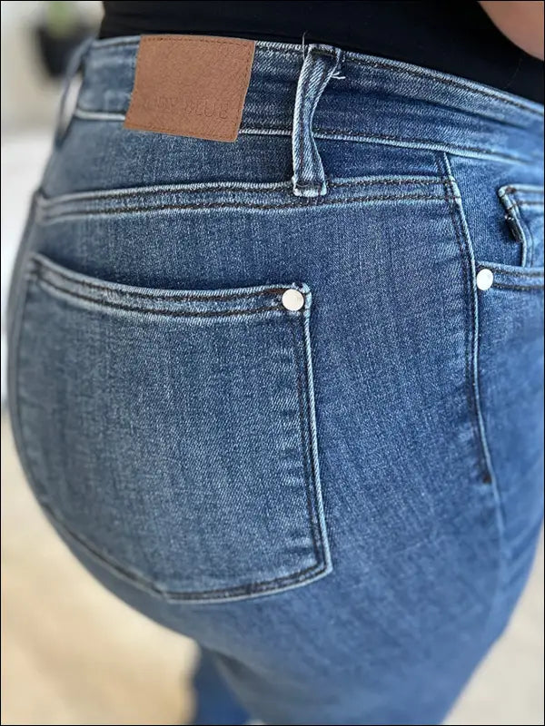 Judy Blue Full Size High Waist Distressed Skinny Jeans