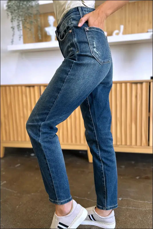 Judy Blue Full Size Tummy Control High Waist Slim Jeans
