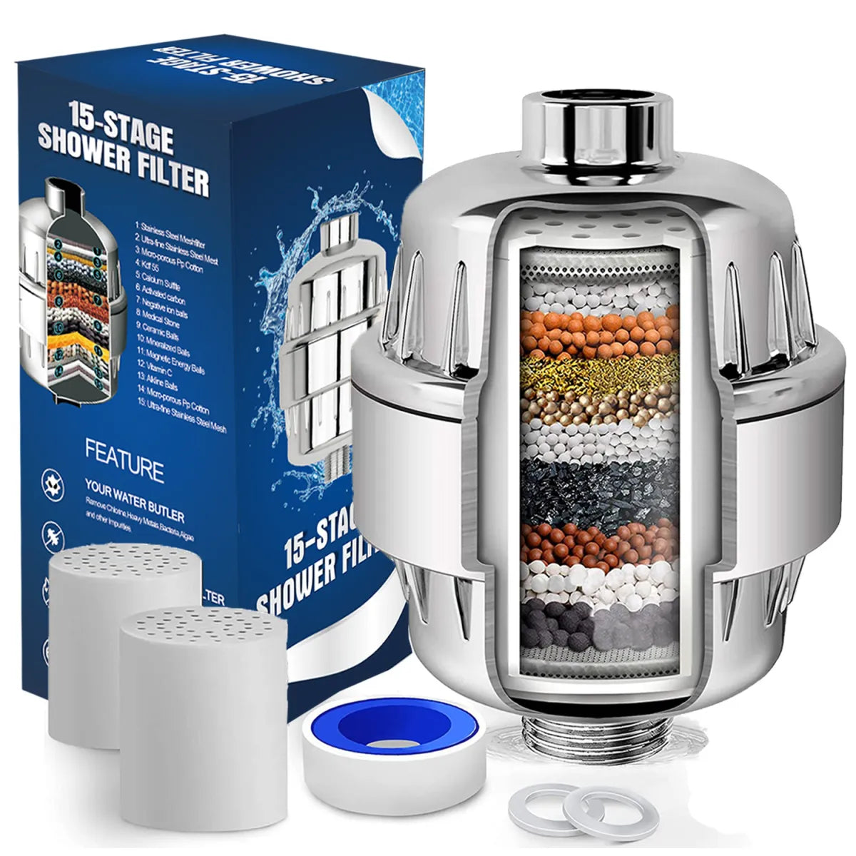 Multiple Layer Shower Head Filter