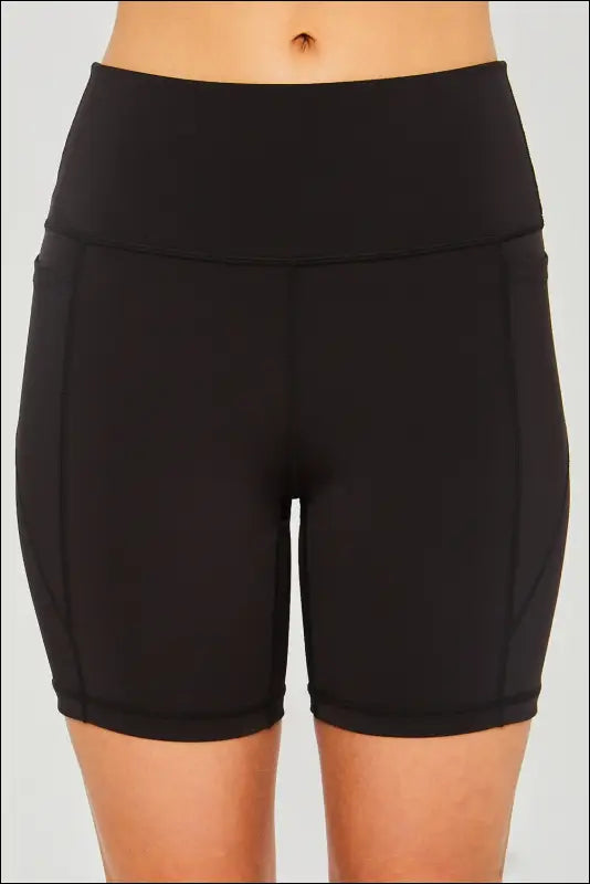 Love Tree High Waist Seam Detail Active Shorts