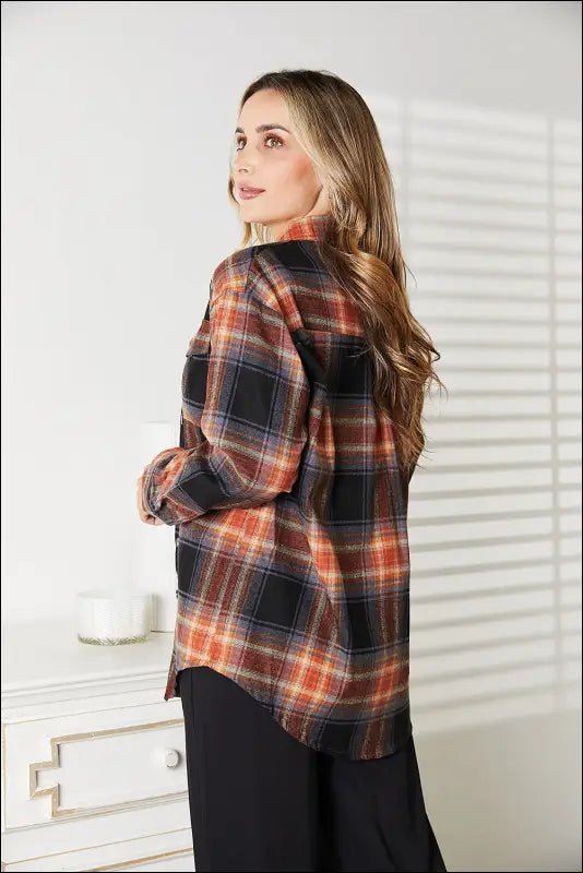 Mandy Plaid Dropped Shoulder Shirt