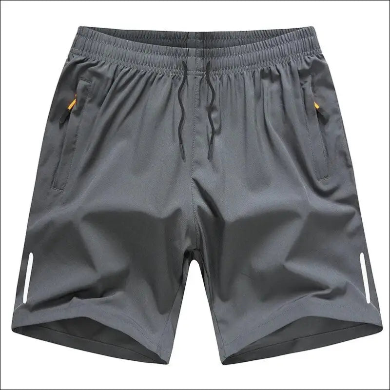 Men’s Summer Training Running Jogger Shorts with Pockets - Athletic Gym Workout M-8XL Big Size Performance - Gray