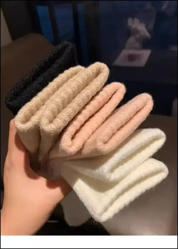 Mink Fleece Soft Winter Half Finger Gloves for Women - Warm Luxury Plush Knitted Fingerless Mittens Writing