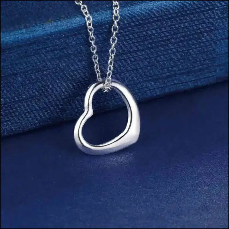 Original 925 Sterling Silver Heart Jewelry Set | Necklaces & Bracelets for Women | Wedding Party Gift - silver Pretty