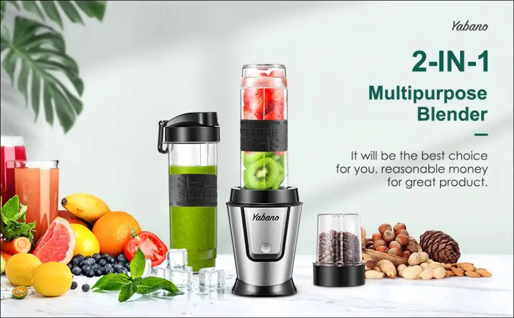 Personal Blender with 2 x 20oz Travel Bottles and Coffee Grinder Jar - Portable Smoothie - United States