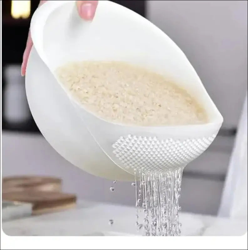 Plastic Fruit And Vegetable Draining Basket - White