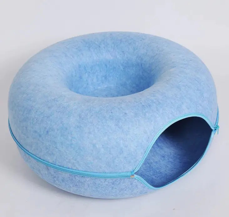 Round Woolen Cat Nest & Tunnel