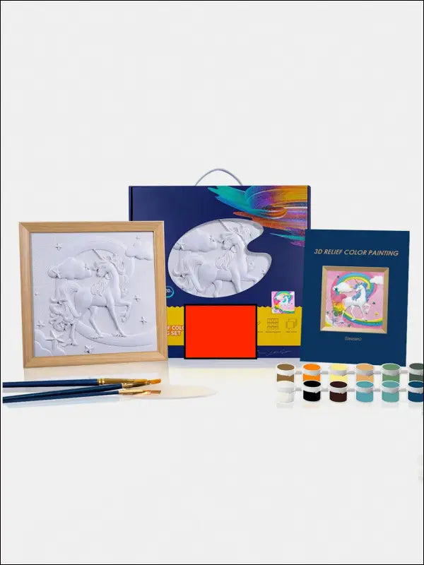 Relief Unicorn DIY 3D Oil Painting Kit - Unicore / One Size