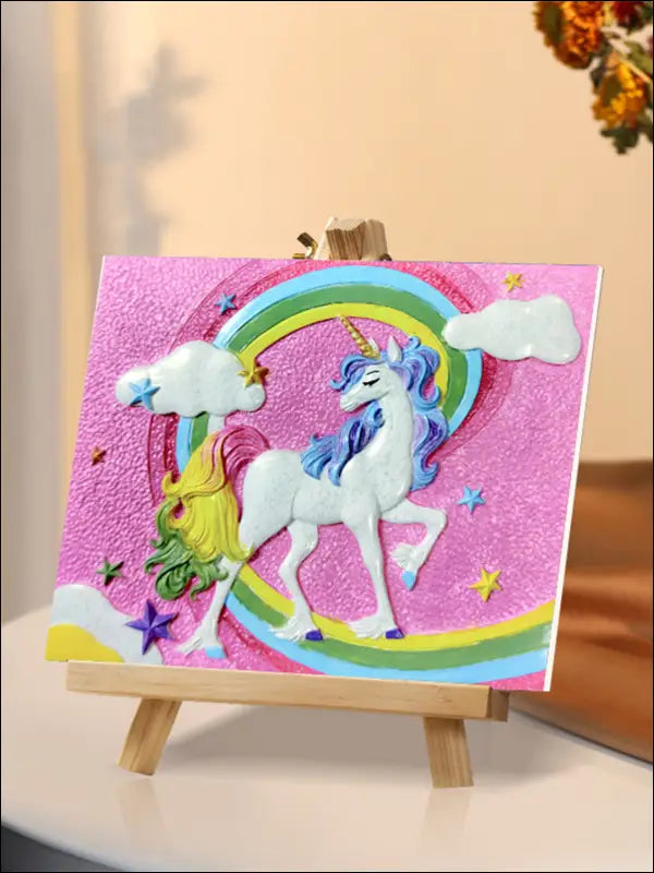 Relief Unicorn DIY 3D Oil Painting Kit - Unicore / One Size