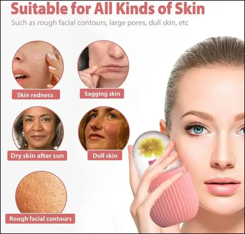 Silicone Ice Cube Trays for Beauty - Lifting Ball Face Massager Eye Roller Facial Contouring Acne Reduction Skin Care