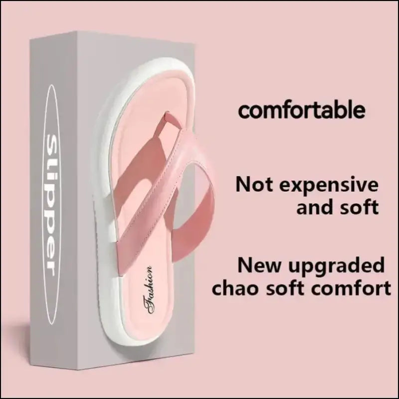 Soft Sole Platform Flip Flops for Women – Summer Beach Non-Slip Cloud Slippers Thick Clip Toe Bathroom Slides Sandals