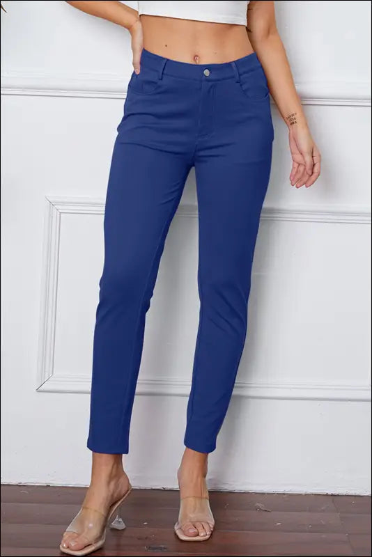 StretchyStitch Pants by Basic Bae - Royal Blue / S