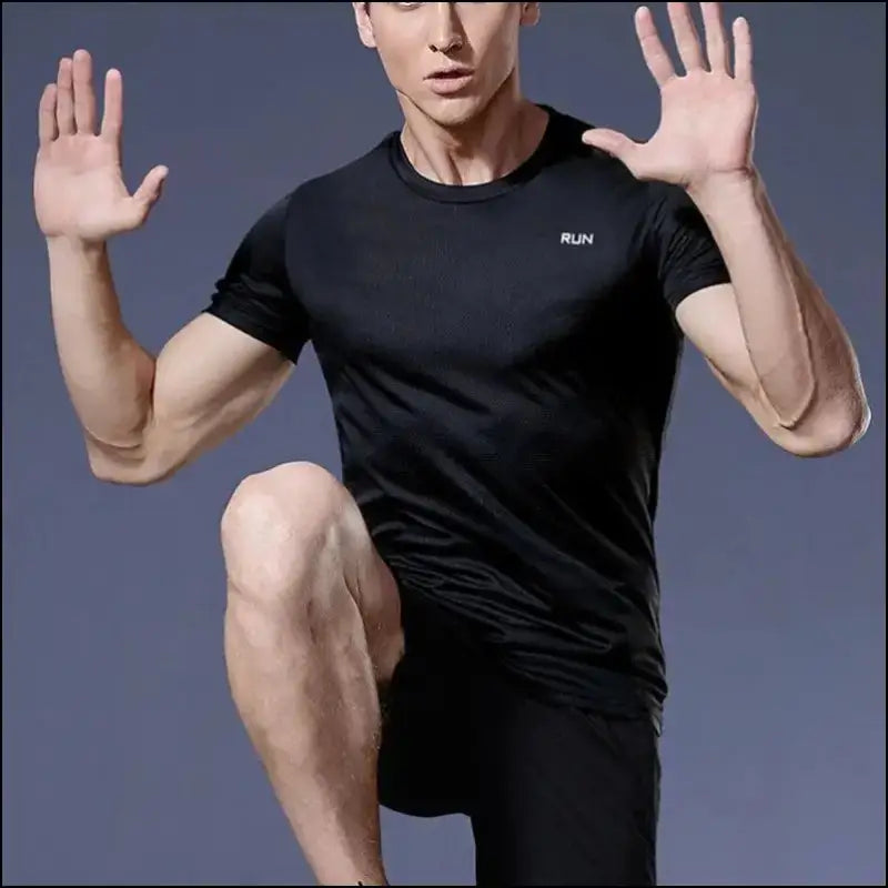 Summer Gym T-Shirt for Men Bodybuilding Short Sleeve Fitness Top Oversized Brazil Sports Jersey Quick Dry Men’s