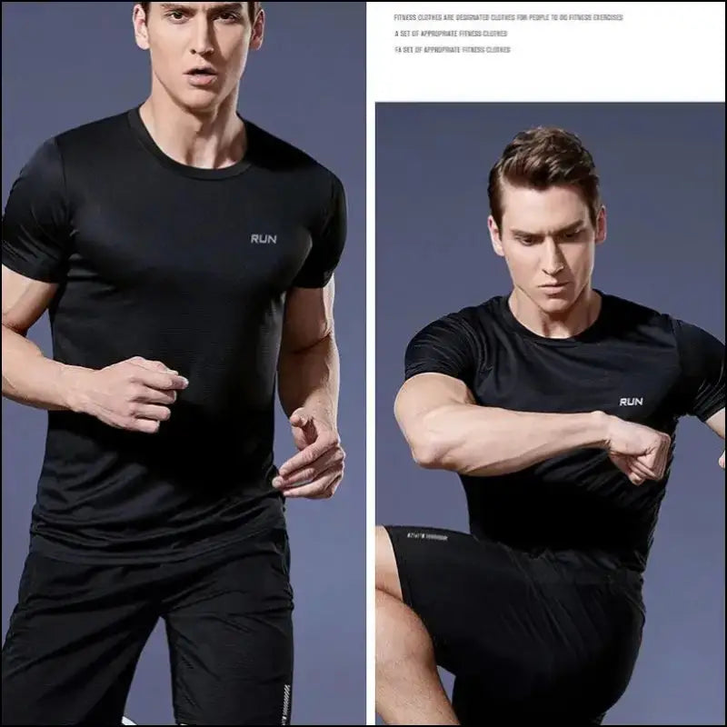 Summer Gym T-Shirt for Men Bodybuilding Short Sleeve Fitness Top Oversized Brazil Sports Jersey Quick Dry Men’s