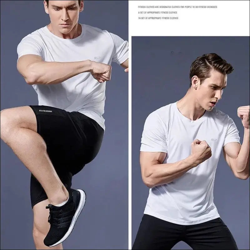 Summer Gym T-Shirt for Men Bodybuilding Short Sleeve Fitness Top Oversized Brazil Sports Jersey Quick Dry Men’s
