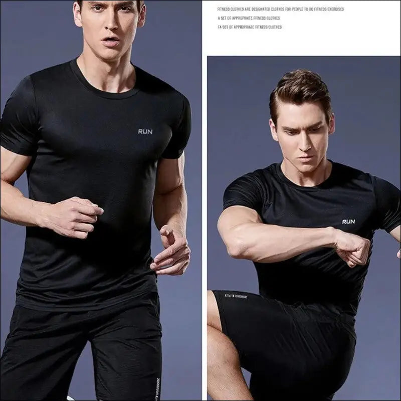 Summer Gym T-Shirt for Men Bodybuilding Short Sleeve Fitness Top Oversized Brazil Sports Jersey Quick Dry Men’s