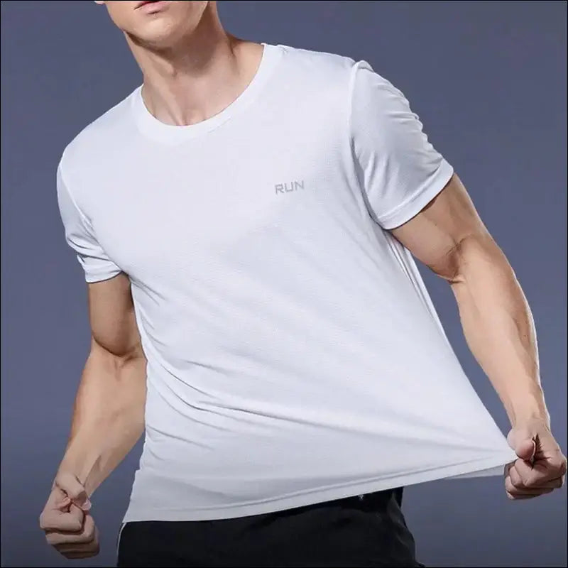 Summer Gym T-Shirt for Men Bodybuilding Short Sleeve Fitness Top Oversized Brazil Sports Jersey Quick Dry Men’s