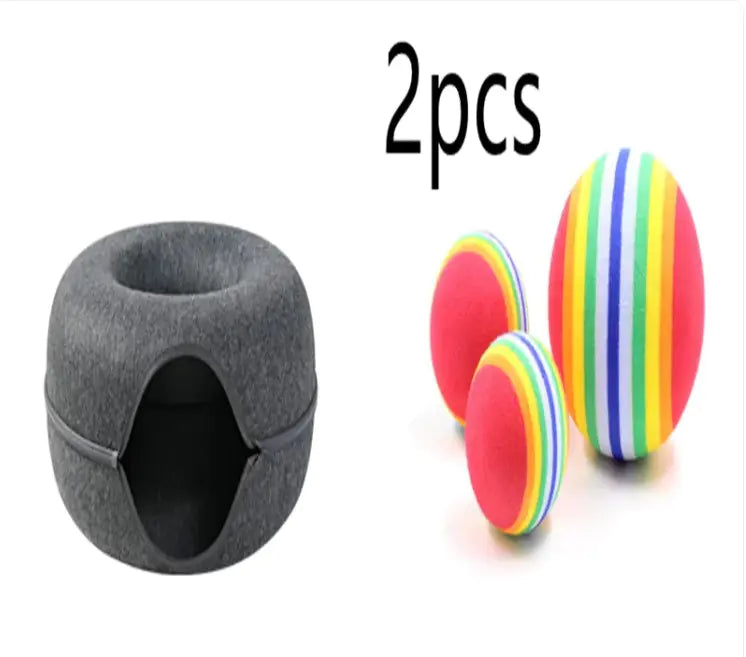 Round Woolen Cat Nest & Tunnel