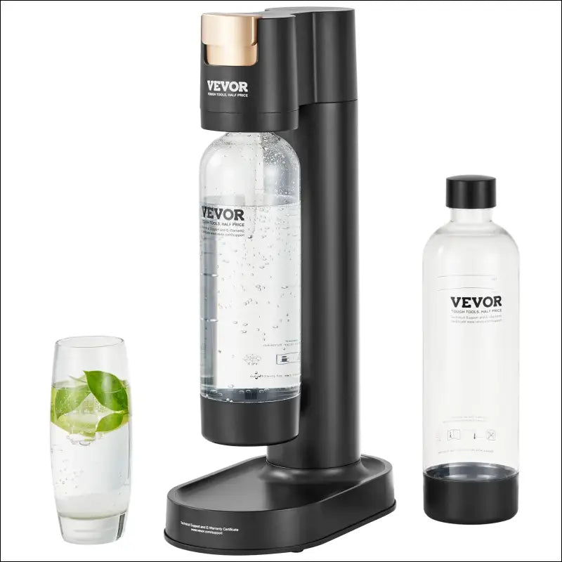 VEVOR Sparkling Water Maker – Home Soda Machine with Carbonation Seltzer Starter Kit Includes BPA-Free 1L PET Bottle