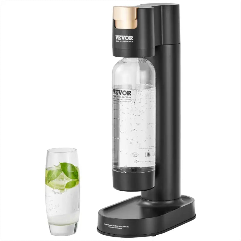 VEVOR Sparkling Water Maker – Home Soda Machine with Carbonation Seltzer Starter Kit Includes BPA-Free 1L PET Bottle
