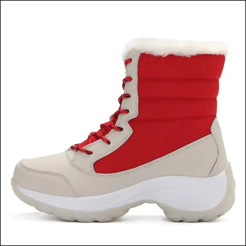 Women’s Snow Boots - Non-Slip Platform Winter Shoes Fur-Lined Warm Ankle Waterproof Wedge Thigh High for Women