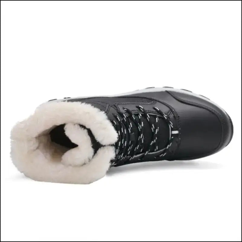Women’s Snow Boots - Non-Slip Platform Winter Shoes Fur-Lined Warm Ankle Waterproof Wedge Thigh High for Women