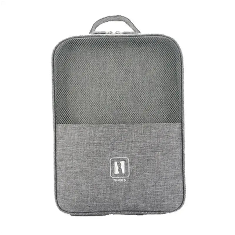 1PC Hot Selling Travel Shoe Bag – Multiple Compartments Independent Storage for Shoes Organizer - L / Grey - Bags