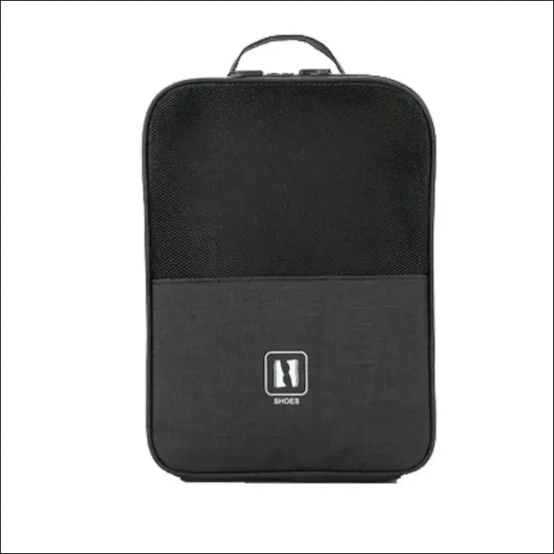 1PC Hot Selling Travel Shoe Bag – Multiple Compartments Independent Storage for Shoes Organizer - L / Black - Bags