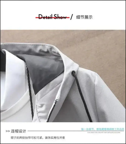 2023 Spring Men’s Classic Fashion Trend Long Windbreaker Men Casual Loose Large Size High-Quality Hooded Coat