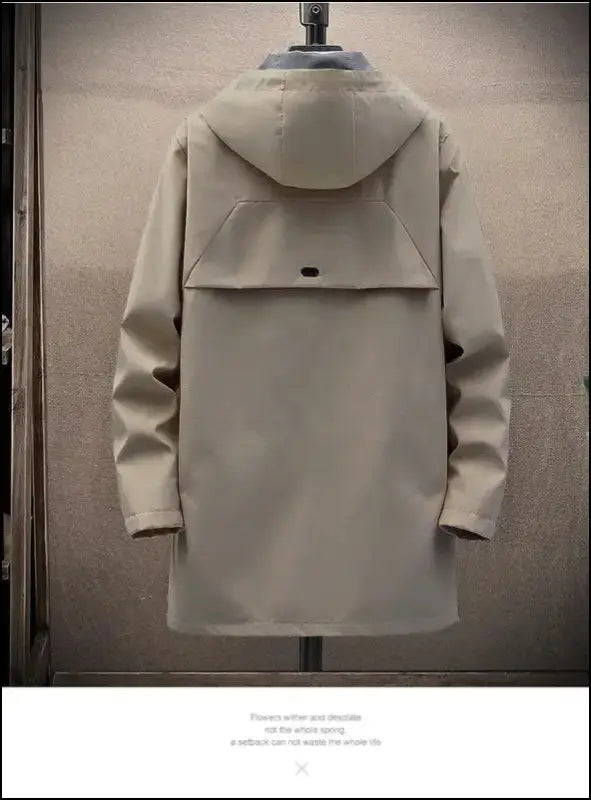 2023 Spring Men’s Classic Fashion Trend Long Windbreaker Men Casual Loose Large Size High-Quality Hooded Coat