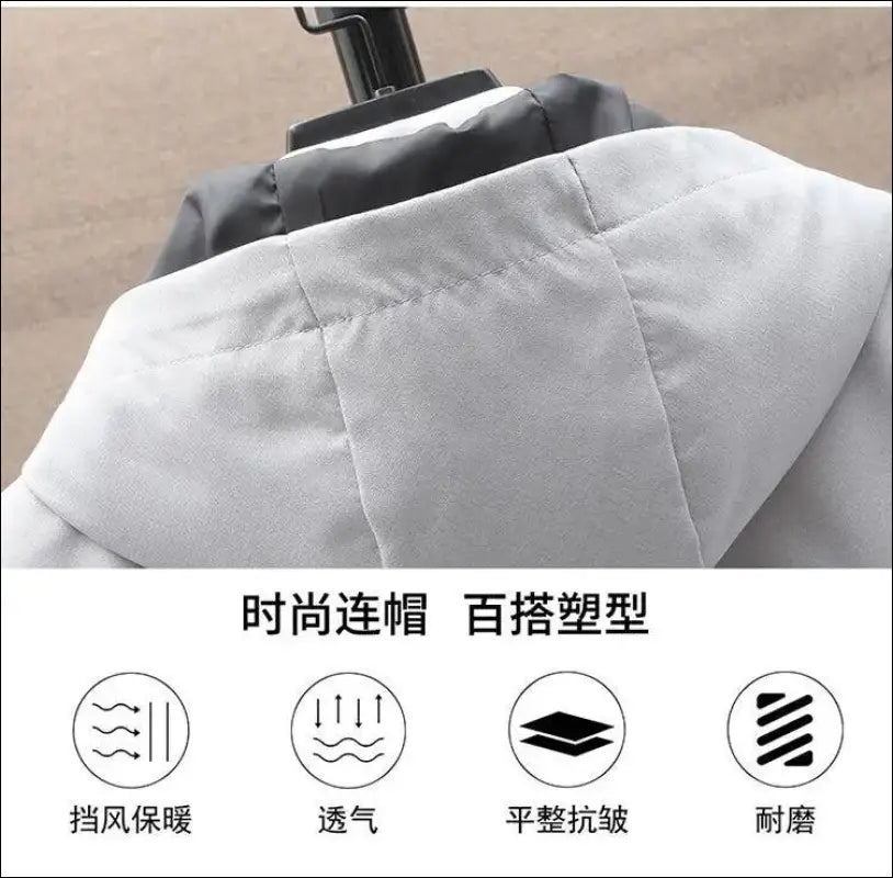 2023 Spring Men’s Classic Fashion Trend Long Windbreaker Men Casual Loose Large Size High-Quality Hooded Coat