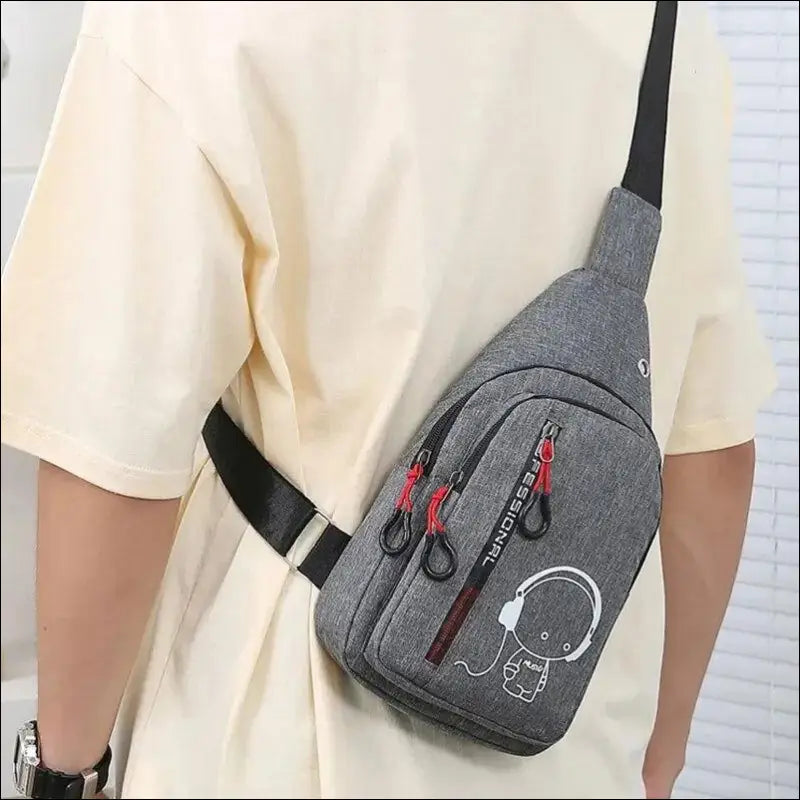 ’2024 Men’s Chest Bag - Casual Fashion Shoulder Crossbody Backpack for Cycling Korean Style’