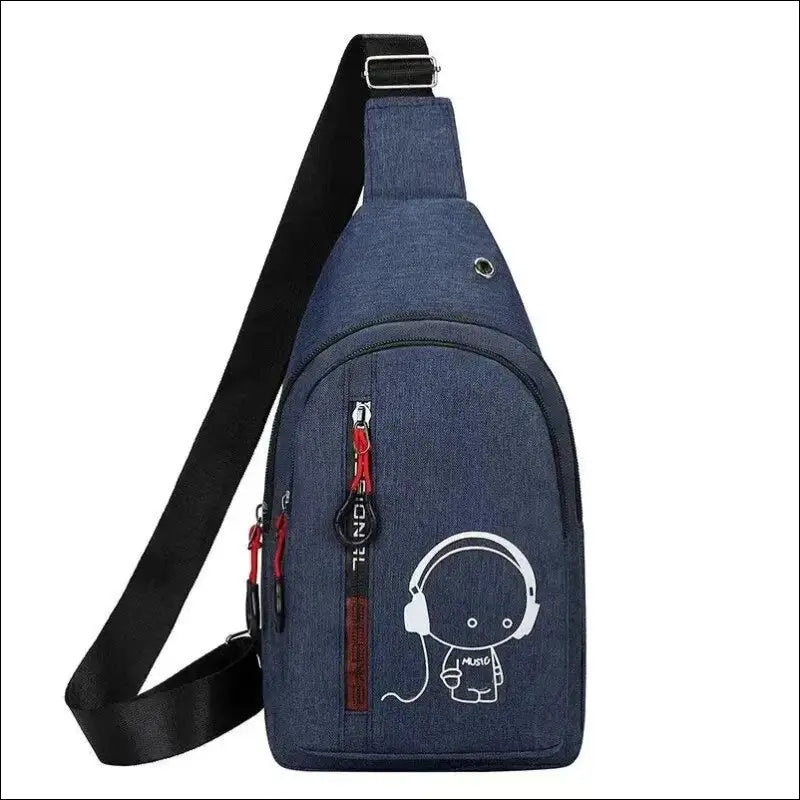 ’2024 Men’s Chest Bag - Casual Fashion Shoulder Crossbody Backpack for Cycling Korean Style’ - Lanse