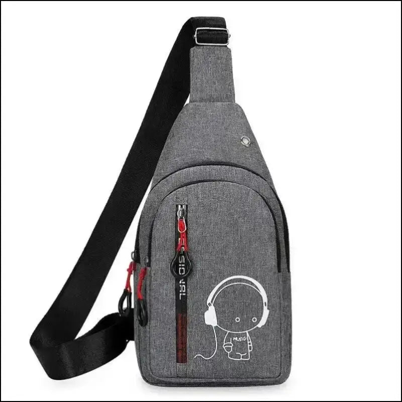 ’2024 Men’s Chest Bag - Casual Fashion Shoulder Crossbody Backpack for Cycling Korean Style’
