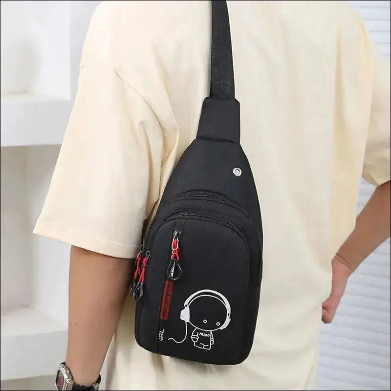 ’2024 Men’s Chest Bag - Casual Fashion Shoulder Crossbody Backpack for Cycling Korean Style’